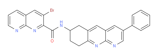 3-bromo-N-(3-phenyl-6,7,8,9-tetrahydrobenzo[b][1,8]naphthyridin-7-yl)-1,8-naphthyridine-2-carboxamide