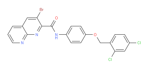 3-bromo-N-(4-((2,4-dichlorobenzyl)oxy)phenyl)-1,8-naphthyridine-2-carboxamide