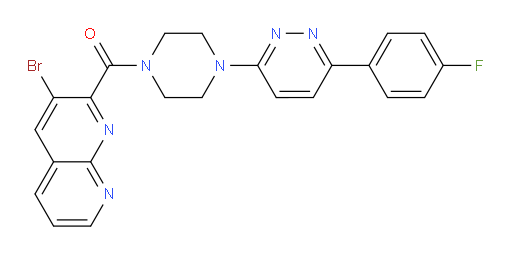 (3-bromo-1,8-naphthyridin-2-yl)(4-(6-(4-fluorophenyl)pyridazin-3-yl)piperazin-1-yl)methanone