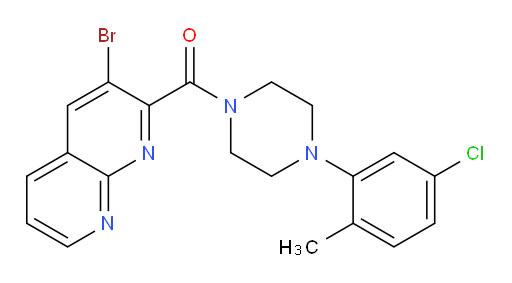 (3-bromo-1,8-naphthyridin-2-yl)(4-(5-chloro-2-methylphenyl)piperazin-1-yl)methanone