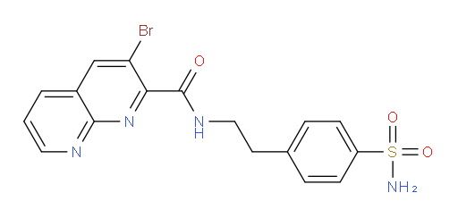 3-bromo-N-(4-sulfamoylphenethyl)-1,8-naphthyridine-2-carboxamide