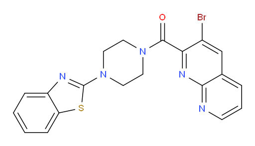 (4-(benzo[d]thiazol-2-yl)piperazin-1-yl)(3-bromo-1,8-naphthyridin-2-yl)methanone