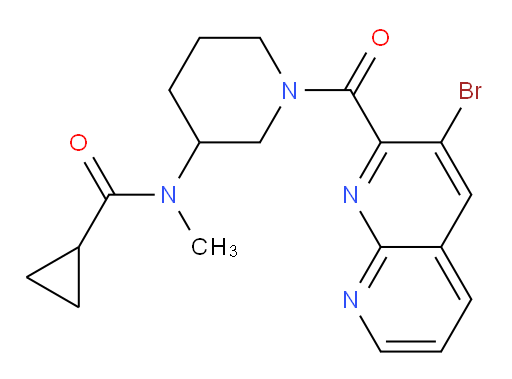 N-(1-(3-bromo-1,8-naphthyridine-2-carbonyl)piperidin-3-yl)-N-methylcyclopropanecarboxamide