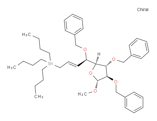 ((R,E)-4-(benzyloxy)-4-((2S,3S,4R,5R)-3,4-bis(benzyloxy)-5-methoxytetrahydrofuran-2-yl)but-2-en-1-yl)tributylstannane