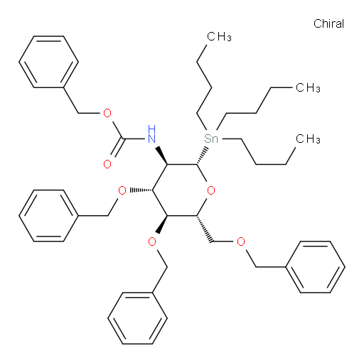 benzyl ((2S,3R,4R,5S,6R)-4,5-bis(benzyloxy)-6-((benzyloxy)methyl)-2-(tributylstannyl)tetrahydro-2H-pyran-3-yl)carbamate