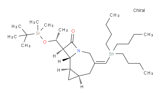 (1R,2R,4R,10S,Z)-10-((R)-1-((tert-butyldimethylsilyl)oxy)ethyl)-6-((tributylstannyl)methylene)-8-azatricyclo[6.2.0.02,4]decan-9-one