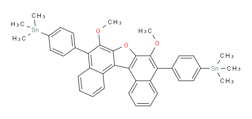 ((6,8-dimethoxydinaphtho[2,1-b:1',2'-d]furan-5,9-diyl)bis(4,1-phenylene))bis(trimethylstannane)