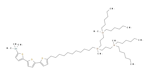 ((methyl(11-(5''-(trimethylstannyl)-[2,2':5',2''-terthiophen]-5-yl)undecyl)silanediyl)bis(propane-3,1-diyl))bis(dihexyl(methyl)silane)