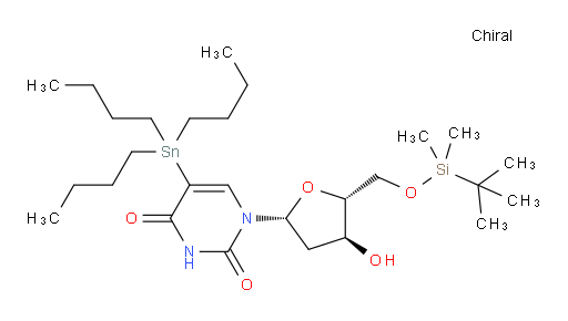 1-((2R,4S,5R)-5-(((tert-butyldimethylsilyl)oxy)methyl)-4-hydroxytetrahydrofuran-2-yl)-5-(tributylstannyl)pyrimidine-2,4(1H,3H)-dione