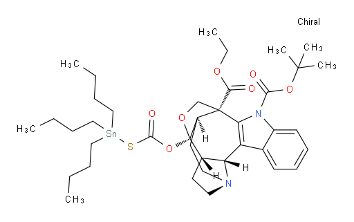 (1S,4R,7R,8S,13cR,16R)-9-tert-butyl 8-ethyl 16-((((tributylstannyl)thio)carbonyl)oxy)-2,3,5,6,7,8-hexahydro-1H-1,7,8-(epimethanetriyloxymethano)pyrrolo[1',2':1,2]azocino[4,3-b]indole-8,9(13cH)-dicarboxylate