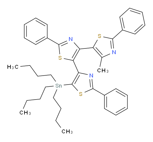 4''-methyl-2,2',2''-triphenyl-5-(tributylstannyl)-4,5':4',5''-terthiazole
