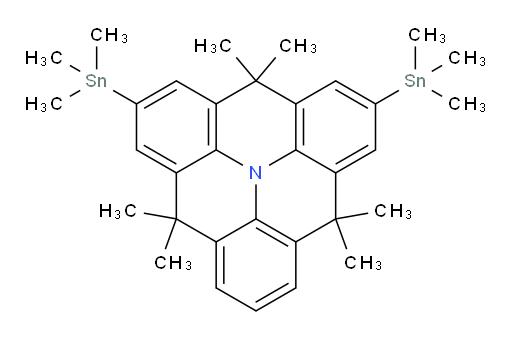 4,4,8,8,12,12-hexamethyl-2,6-bis(trimethylstannyl)-8,12-dihydro-4H-benzo[1,9]quinolizino[3,4,5,6,7-defg]acridine