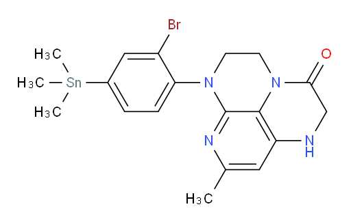 6-(2-bromo-4-(trimethylstannyl)phenyl)-8-methyl-1,2,5,6-tetrahydro-1,3a,6,7-tetraazaphenalen-3(4H)-one