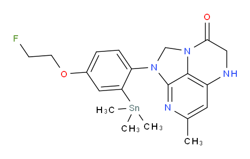 1-(4-(2-fluoroethoxy)-2-(trimethylstannyl)phenyl)-7-methyl-4,5-dihydro-1H-1,2a,5,8-tetraazaacenaphthylen-3(2H)-one