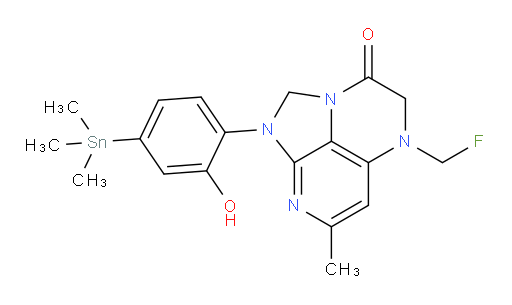 5-(fluoromethyl)-1-(2-hydroxy-4-(trimethylstannyl)phenyl)-7-methyl-4,5-dihydro-1H-1,2a,5,8-tetraazaacenaphthylen-3(2H)-one