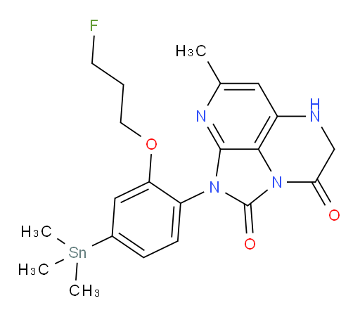 1-(2-(3-fluoropropoxy)-4-(trimethylstannyl)phenyl)-7-methyl-4,5-dihydro-1H-1,2a,5,8-tetraazaacenaphthylene-2,3-dione