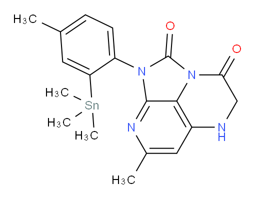 7-methyl-1-(4-methyl-2-(trimethylstannyl)phenyl)-4,5-dihydro-1H-1,2a,5,8-tetraazaacenaphthylene-2,3-dione