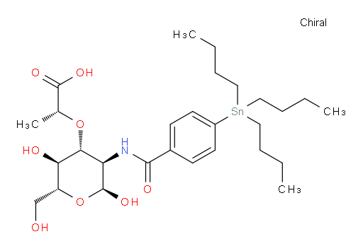 (R)-2-(((2S,3R,4R,5S,6R)-2,5-dihydroxy-6-(hydroxymethyl)-3-(4-(tributylstannyl)benzamido)tetrahydro-2H-pyran-4-yl)oxy)propanoic acid