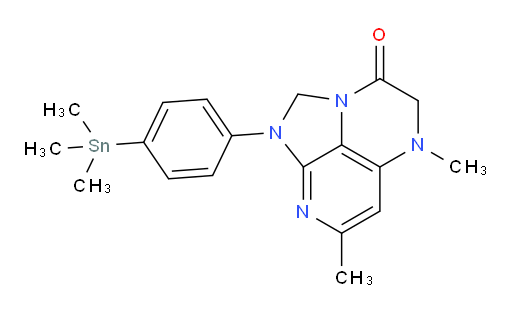 5,7-dimethyl-1-(4-(trimethylstannyl)phenyl)-4,5-dihydro-1H-1,2a,5,8-tetraazaacenaphthylen-3(2H)-one