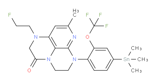 1-(2-氟乙基)-8-甲基-6-(2-(三氟甲氧基)-4-(三甲基锡基)苯基)-1,2,5,6-四氢-1,3a,6,7-四氮杂ph烯醛en-3(4H)-酮