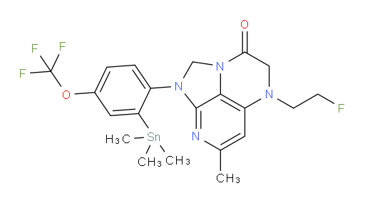 5-(2-fluoroethyl)-7-methyl-1-(4-(trifluoromethoxy)-2-(trimethylstannyl)phenyl)-4,5-dihydro-1H-1,2a,5,8-tetraazaacenaphthylen-3(2H)-one