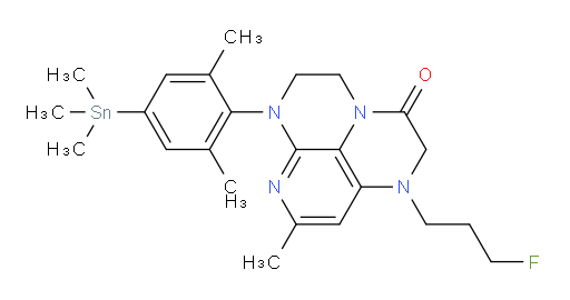 6-(2,6-dimethyl-4-(trimethylstannyl)phenyl)-1-(3-fluoropropyl)-8-methyl-1,2,5,6-tetrahydro-1,3a,6,7-tetraazaphenalen-3(4H)-one
