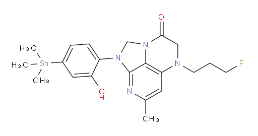 5-(3-fluoropropyl)-1-(2-hydroxy-4-(trimethylstannyl)phenyl)-7-methyl-4,5-dihydro-1H-1,2a,5,8-tetraazaacenaphthylen-3(2H)-one