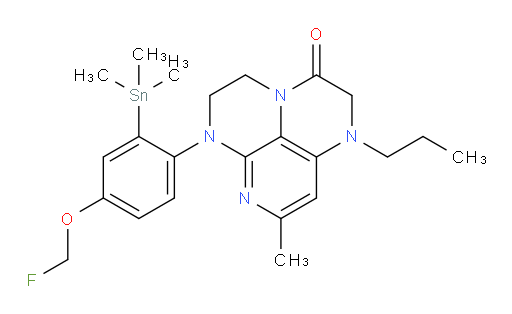 6-(4-(fluoromethoxy)-2-(trimethylstannyl)phenyl)-8-methyl-1-propyl-1,2,5,6-tetrahydro-1,3a,6,7-tetraazaphenalen-3(4H)-one