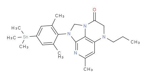 1-(2,6-dimethyl-4-(trimethylstannyl)phenyl)-7-methyl-5-propyl-4,5-dihydro-1H-1,2a,5,8-tetraazaacenaphthylen-3(2H)-one