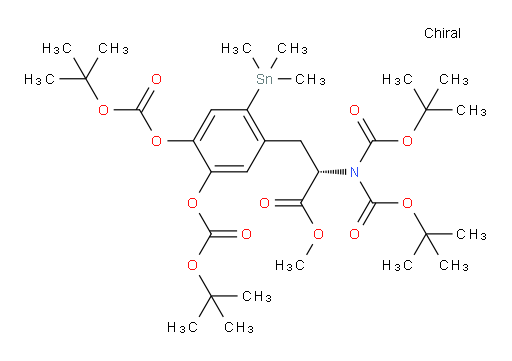 N,N,O-Tris[(1,1-dimethylethoxy)carbonyl]-5-[[(1,1-dimethylethoxy)carbonyl]oxy]-2-(trimethylstannyl)-L-tyrosine methyl ester