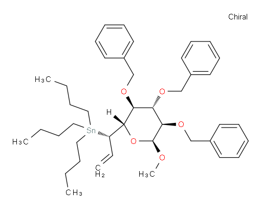tributyl((S)-1-((2S,3S,4S,5R,6S)-3,4,5-tris(benzyloxy)-6-methoxytetrahydro-2H-pyran-2-yl)allyl)stannane