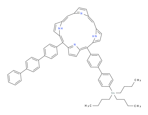 5-[1,1′:4′,1′′-Terphenyl]-4-yl-10-[4′-(tributylstannyl)[1,1′-biphenyl]-4-yl]-21H,23H-porphine