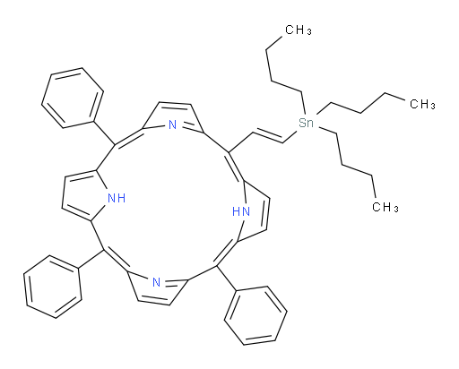 5,10,15-Triphenyl-20-[(1E)-2-(tributylstannyl)ethenyl]-21H,23H-porphine