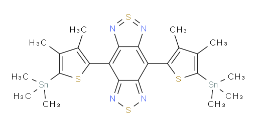4,8-Bis[3,4-dimethyl-5-(trimethylstannyl)-2-thienyl]-2λ4δ2-benzo[1,2-c:4,5-c′]bis[1,2,5]thiadiazole