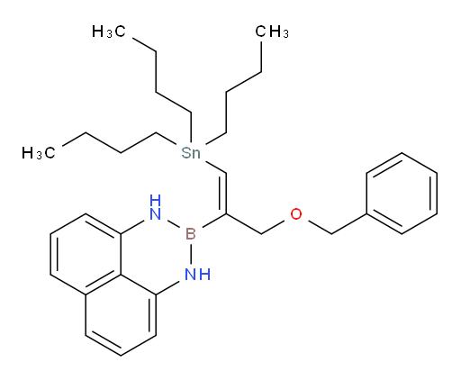(E)-2-(3-(benzyloxy)-1-(tributylstannyl)prop-1-en-2-yl)-2,3-dihydro-1H-naphtho[1,8-de][1,3,2]diazaborinine