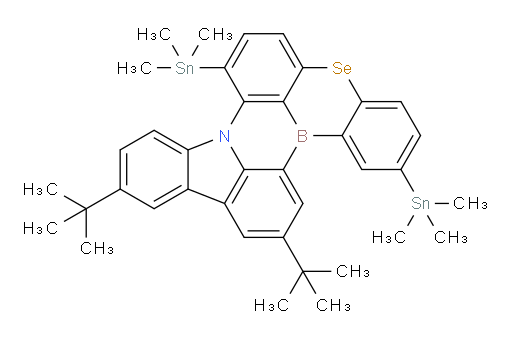 11,14-di-tert-butyl-2,8-bis(trimethylstannyl)-5-selena-8b-aza-15b-borabenzo[a]naphtho[1,2,3-hi]aceanthrylene