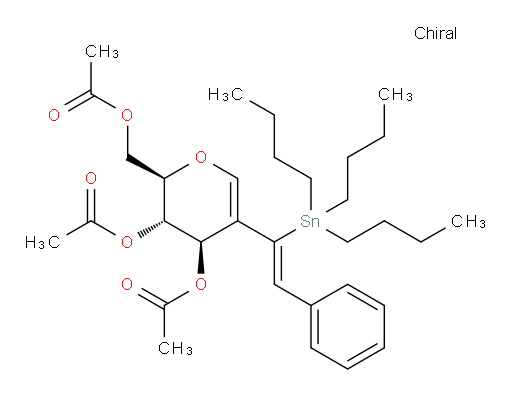 (2R,3S,4R)-2-(乙酰氧基甲基)-5-((Z)-2-苯基-1-(三丁基锡基)乙烯基)-3,4-二氢-2H-吡喃-3,4-二基 二乙酸酯