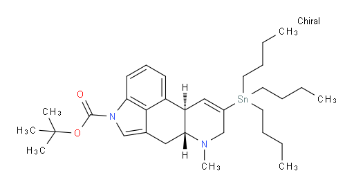 (6aR,10aR)-tert-butyl 7-methyl-9-(tributylstannyl)-6,6a,7,8-tetrahydroindolo[4,3-fg]quinoline-4(10aH)-carboxylate