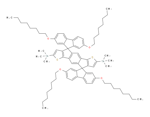 1,1′-[2,2′′,7,7′′-Tetrakis(octyloxy)dispiro[9H-fluorene-9,4′(9′H)-s-indaceno[1,2-b:5,6-b′]dithiophene-9′,9′′-[9H]fluorene]-2′,7′-diyl]bis[1,1,1-trimethylstannane]