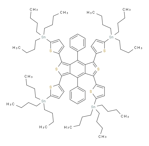 1,1′,1′′,1′′′-[(4,8-Diphenyl-2λ4δ2-benzo[1,2-c:4,5-c′]dithiophene-1,3,5,7-tetrayl)tetra-5,2-thiophenediyl]tetrakis[1,1,1-tributylstannane]