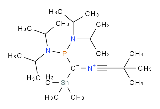 N-((bis(diisopropylamino)phosphino)(trimethylstannyl)methylene)-2,2-dimethylpropan-1-ide-1-iminium