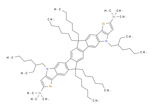 4,12-Bis(2-ethylhexyl)-7,7,15,15-tetrahexyl-4,7,12,15-tetrahydro-2,10-bis(trimethylstannyl)bisselenolo[3,2-b:3′,2′-b′]-s-indaceno[2,1-f:6,5-f′]diindole