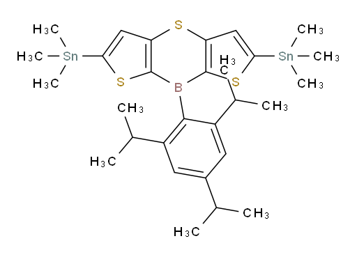 (8-(2,4,6-triisopropylphenyl)-8H-dithieno[3,2-b:2',3'-e][1,4]thiaborinine-2,6-diyl)bis(trimethylstannane)