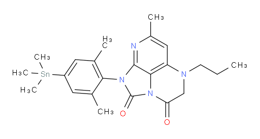 1-(2,6-dimethyl-4-(trimethylstannyl)phenyl)-7-methyl-5-propyl-4,5-dihydro-1H-1,2a,5,8-tetraazaacenaphthylene-2,3-dione