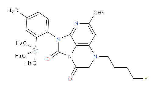 5-(4-fluorobutyl)-7-methyl-1-(4-methyl-2-(trimethylstannyl)phenyl)-4,5-dihydro-1H-1,2a,5,8-tetraazaacenaphthylene-2,3-dione