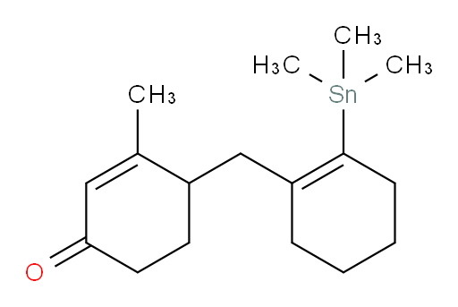 3-甲基-4-((2-(三甲基锡基)环己-1-烯-1-基)甲基)环己-2-烯酮