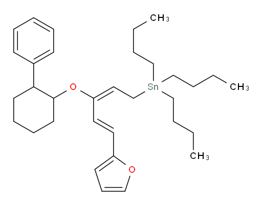 三丁基((2E,4E)-5-(呋喃-2-基)-3-((2-苯基环己基)氧基)戊-2,4-二烯-1-基)锡烷