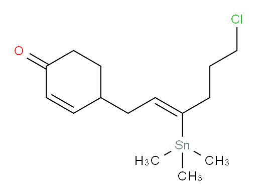 (Z)-4-(6-氯-3-(三甲基锡基)己-2-烯-1-基)环己-2-烯酮