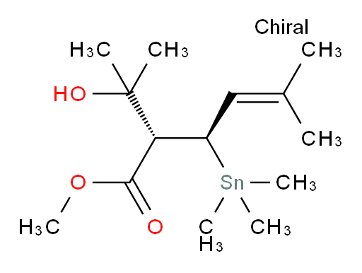 (2S,3R)-甲基 2-(2-羟基丙-2-基)-5-甲基-3-(三甲基锡基)己-4-烯酸酯