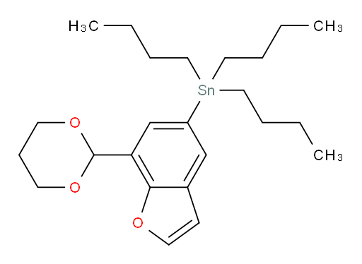 (7-(1,3-二噁烷-2-基)苯并呋喃-5-基)三丁基锡烷